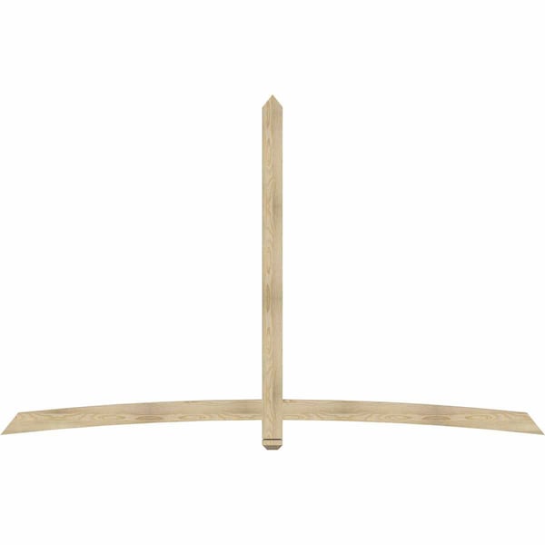 Ekena Millwork Bellingham Rough Sawn Timber Gable Bracket, Douglas Fir, 108"W x 68"H x 2"D x 4"F, 15/12 Pitch GBW108X68X0204BEL00RDF - main